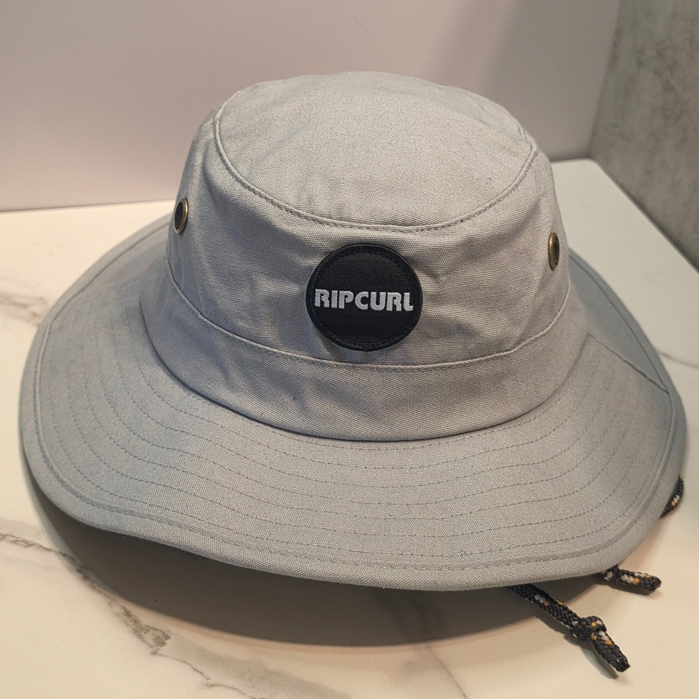 Rip Curl Grey Cotton Boonie Bucket Hat Wide Brim Sun Hat CHAAB7 One Size